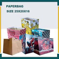 Paper Gift Paper Bag 26x16x20 cm/Pattern Paper Bag/Brown Bag/Goodie Bag