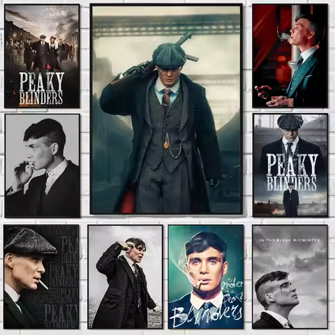 Movie P-Peaky B-Blinders Poster HD art sticky wall waterproof home living room bedroom bar aesthetic