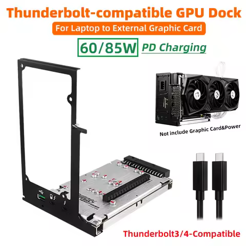 TH3P4G3 Thunderbolt 4 3 GPU Dock to PCIe Graphic Card for Laptop to External Video Card Fit USB4 for