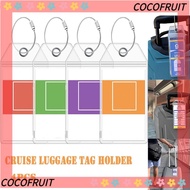 COCOFRUIT Cruise Luggage Tag Holders, Steel Wire Cable Loop PVC Suitcase Label Holder, Durable Water
