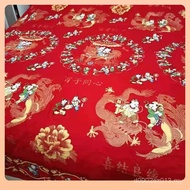 Wedding Chinese Style Pure Cotton Red 31N Baizi Four-Piece Set Quilt Cover Dragon Phoenix Genuine Be
