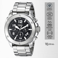 jam tangan fashion pria fossil modern machine analog strap rantai stainless steel chronograph silver water resistant luxury watch mewah sporty elegant original FS4926