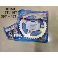 RKM HONDA RS150 RS150R 428 15T 16T 428 39T~45T SPROCKET SET