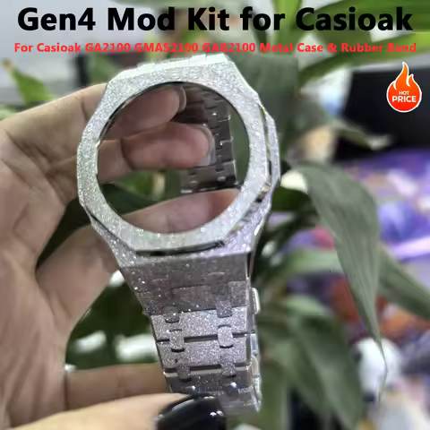 Mod Kit for Casioak GA2100 GMAS2100 Gen4 Modification Kit Bezel Emery Frosted Case Rubber Band for G
