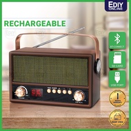 DIGITAL FM RADIO CLASSICAL VINTAGE RETRO MP3 MUSIC MULTIMEDIA PLAYER SPEAKER WOODEN WOOD RECHARGEABL