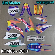 KTM 85 2013 KTM85 3M Sticker Decal Waterproof (RedBull-528)