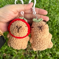 Crochet Capybara Plushie Keychain