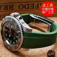 Silicone Strap Suitable for Rolex Black Green Water Ghost Daytona Yacht GMT Explorer 20mm