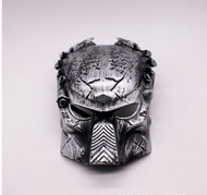 DDS - 萬聖節全臉骷髏頭半骷髏面具（鐵血戰士-銀色）#DDS