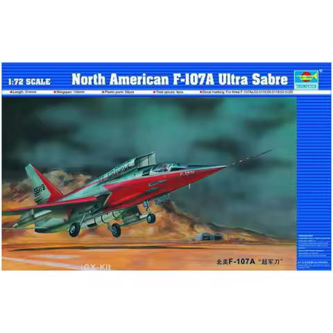 Trumpeter 01605 1/72 Scale US F107 F-107A Ultra Sabre Fighter Military Aircraft Plastic Assembly Mod