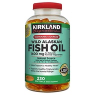 Kirkland Wild Alaskan Exp. 10/2026 Fish Oil 1400 mg 230 Softgels