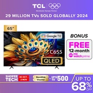 TCL C655 65 inch | Eye Care Version | AI QLED Smart TV  4K TV Google TV | ONKYO 2.1ch| Eye care