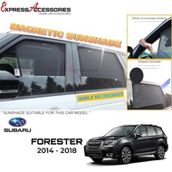 (Magnetic) Car Sunshade suitable for Subaru Forester 2014-2018 Magnetic Foldable Sunshade (6pcs)