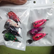 soft frogh model lancip ukuran 3.2 cm aerodinamis soft plastic umpan casting