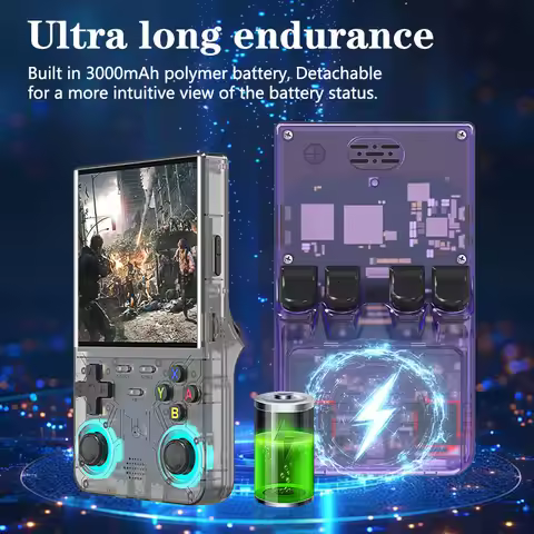 R36S Ultra Video Handheld Game Console Linux System 4.0 Inch IPS Screen Portable Retro Games Console