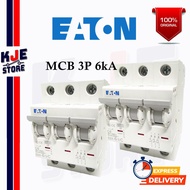 EATON MCB 3P 6kA , E6X Series [6A/10A/16A/20A/32A/40A/63A] [Ready Stock]