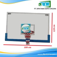 Papan Pantul Basket 120x180 Akrilik 20mm Ring Per 2 Profesional FIBA