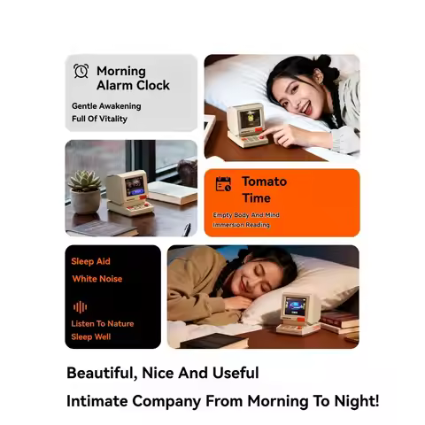 Divoom Minitoo Retro Speaker Bluetooth Wireless Hifi Speaker DIY Screen Mini Desktop Computer Gaming
