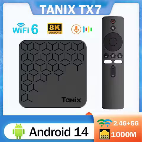 TANIX TX7 TV BOX Smart Android 14 4G 64/32G Allwinner H728 Quad Core 8K@24fps 1000M Ethernet Wifi 6 