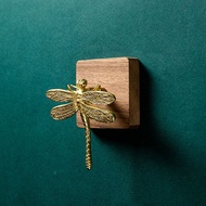 Graceful Brass Dragonfly Handle Simple Nordic Cabinet Gold Pure Copper Drawer Door Knob