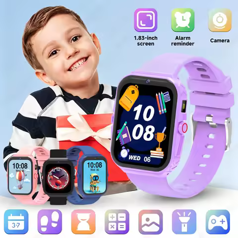 Children's Wristwatch 16 Puzzle Games Kids Smart Watch Music Play Pedometer Tracker Time Display HD 