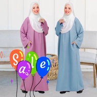 KAFTAN SARA ADA POCKET JUBAH FREE SIZE ABAYA BERPOKET PLAIN ROBE & ABAYA VIRAL MAXI LONG DRESS GAMIS