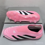 25Th Fg Men'S And Women'S Outdoor Knitted Without Shoelaces Soccer Shoes Free Shipping Pink Size:39-