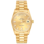 Rolex Rolex President Day-Date (Reference 18238). A yellow gold diamond set automatic wristwatch wit