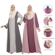 Jubah Muslimah Moden ALEENA / Women Muslim Robe, Murah, Labuh, Plus Size, Wudhu &amp; Nursing Friendly, YULIAQARIRA