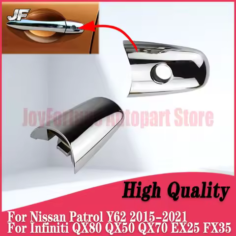 1PC For Nissan Patrol Y62 2015 2016 2017-2021 Exterior Door Handle Lock Cylinder Cover For Infiniti