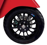 Biajo vespa/GTS 300 Wheel Reflective Sticker Wheel Rim Sticker Tire Bell Sticker Modified Decal Car 