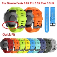 26/22/20mm Watchband For Garmin Fenix 6 6S 6X Pro 5 5X 5S 5S Plus 3HR 935 Silicone Band Fenix6 Fenix5 Watch Easyfit Wrist Strap