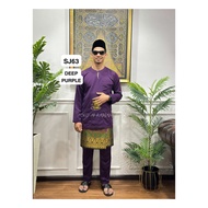 BAJU MELAYU JOHOR PLUS SIZE DEEP PURPLE BAJU MELAYU LEHER BULAT BAJU MELAYU TELUK BELANGA BAJU MELAY