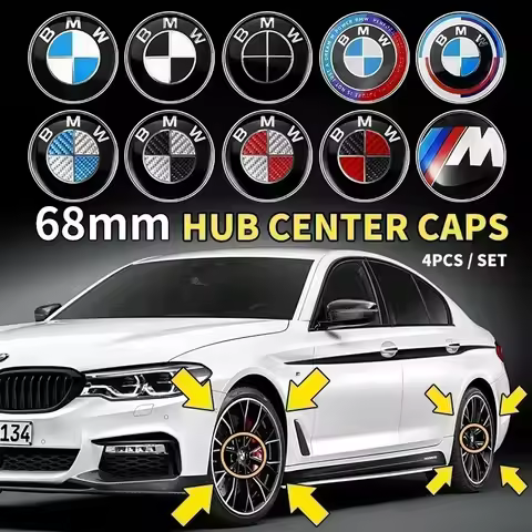 4pcs 68mm Car Wheel Center Hub Cover Badge Logo Emblem for BMW E30 E46 E28 E34 E39 E60 F02 F18 F35 G