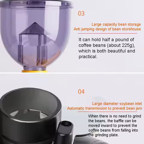 N520 Electric Coffee Grinder 110-220V Household Hand Punched Coffee Bean Grind machine Titanium Allo