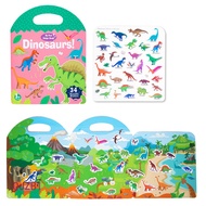 Qingjias Bag Style Book Sticker Puzzle Children's Sticker Book Reusable Sticker Waterproof Sticker
