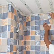 Blue tiles wallpaper sticker design for bathroom kitchen waterproof self adhesive 10meters by 45cm