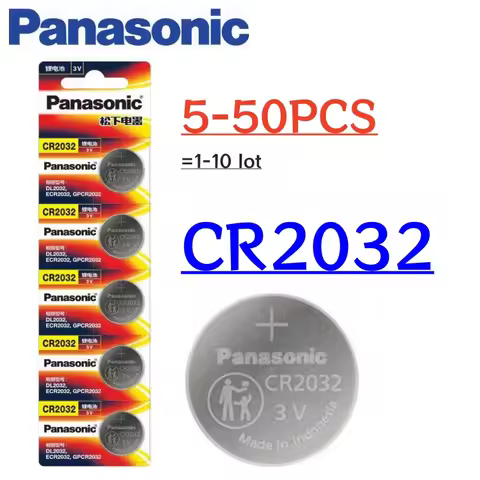 5-50PCS Original PANASONIC CR2032 CR 2032 3V Lithium Battery For Watch Calculator Clock Remote Contr