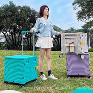 Outdoor Camping Folding Shopping Cart/Household Portable Express Trolley Stall Trolley 85L Storage B