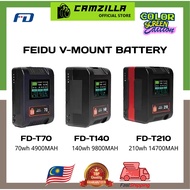 Feidu FD-T70 FD-T140 FD-T210 Smart LCD V mount Battery For Camera Laptop Fill Light Charger MAX Capa