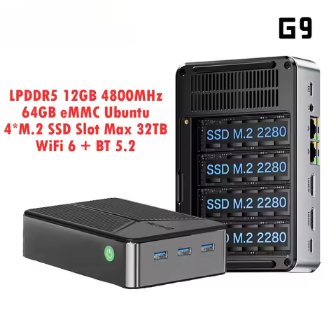 for GMKtec Nucbox G9 MINI PC Intel N150 MINI NAS Windows 11 Pro LPDDR5 M.2 2280 SSD WIFI6 BT5.2 Trip