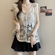 RUIHUAN | Áo Khoác MESH Ren Thêu Cổ V Boho cho Nữ