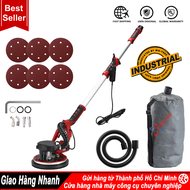 Máy chà tường cán dài có đèn 6 cấp độ có công suất lớn 1250W | Máy chà nhám tường hút bụi