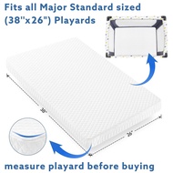 Pro Goleem Pack and Play Mattress (38"x26"), Waterproof Pack n Play Mattress Pad with Carry Bag, Sof