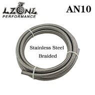 LZONE - AN10 10AN (14.2MM / 9/16"; ID) STAINLESS STEEL BRAIDED Racing Hose Fuel Oil Line 5 METER/ 5M