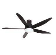 KDK U60FW Short Pipe DC LED Light Ceiling Fan - Black (150cm)