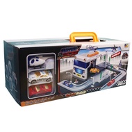 Police Car Storage Box Parking Lot CY380-17 Three-Dimensional Lot/One Includes 3 Cars CY380-16