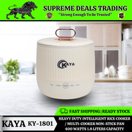 HIGH QUALITY RICE COOKER / INTELLIGENT MULTI-COOKER 3-IN-1 NON-STICK COATING 400 WATTS 1.8 LITER CAPACITY ICC APPROVED KAYA KY-1801