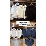 UNIQLO WOMEN'S RAYON BLOUSE WITH SKIPPER COLLAR 3 SLEEVES/4