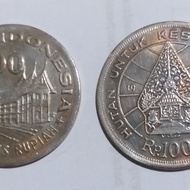 uang koin lama Indonesia Rp 100 tipis tahun 1978